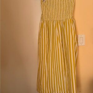 a new day Yellow and White Striped Maxi Dress